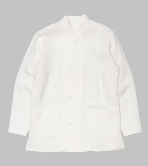 Frogged Button Shirt White