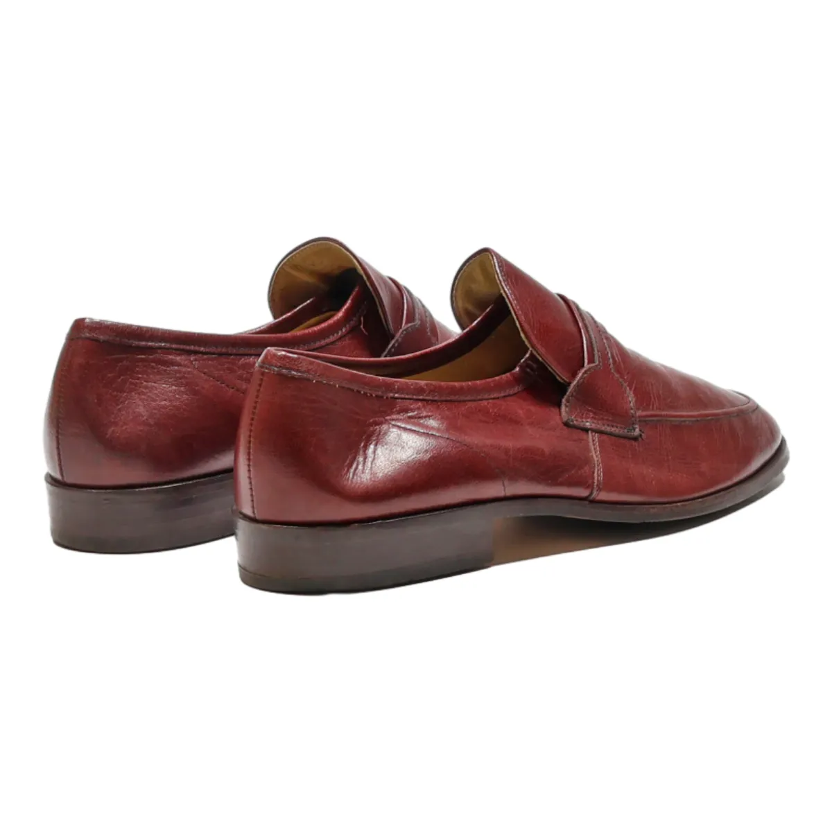 GALLUS Loafer Shoes Brown Leather Mens UK 7.5