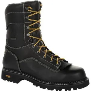 Georgia Men's Amp Lightweight Logger 9" Composite Toe Waterproof Work Boot - Black - GB00272