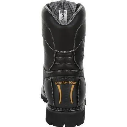 Georgia Men's Amp Lightweight Logger 9" Composite Toe Waterproof Work Boot - Black - GB00272