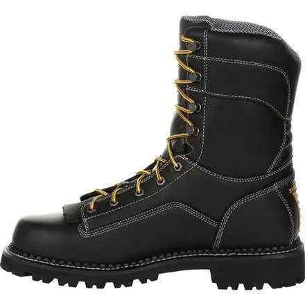 Georgia Men's Amp Lightweight Logger 9" Composite Toe Waterproof Work Boot - Black - GB00272