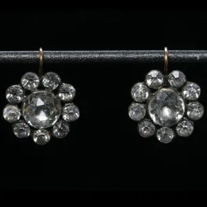 Georgian Paste Flower Earrings