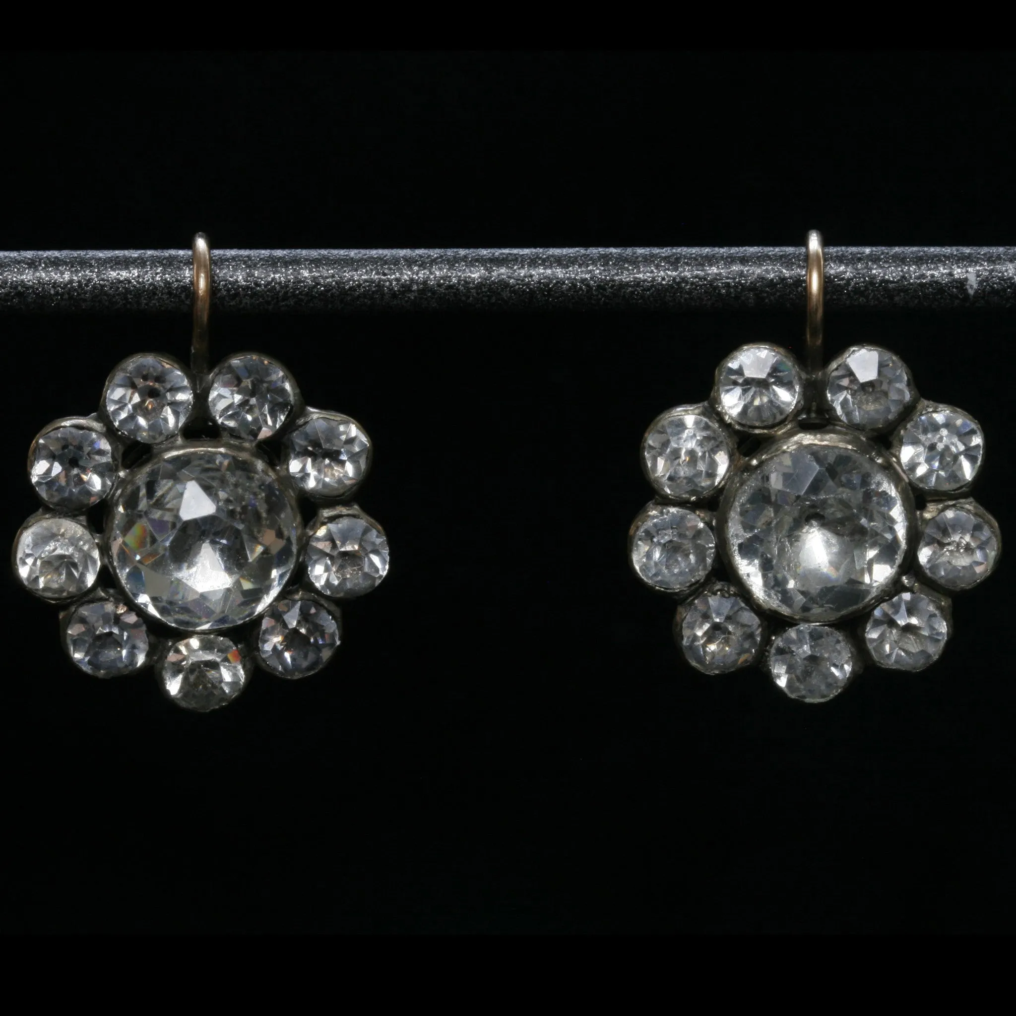 Georgian Paste Flower Earrings
