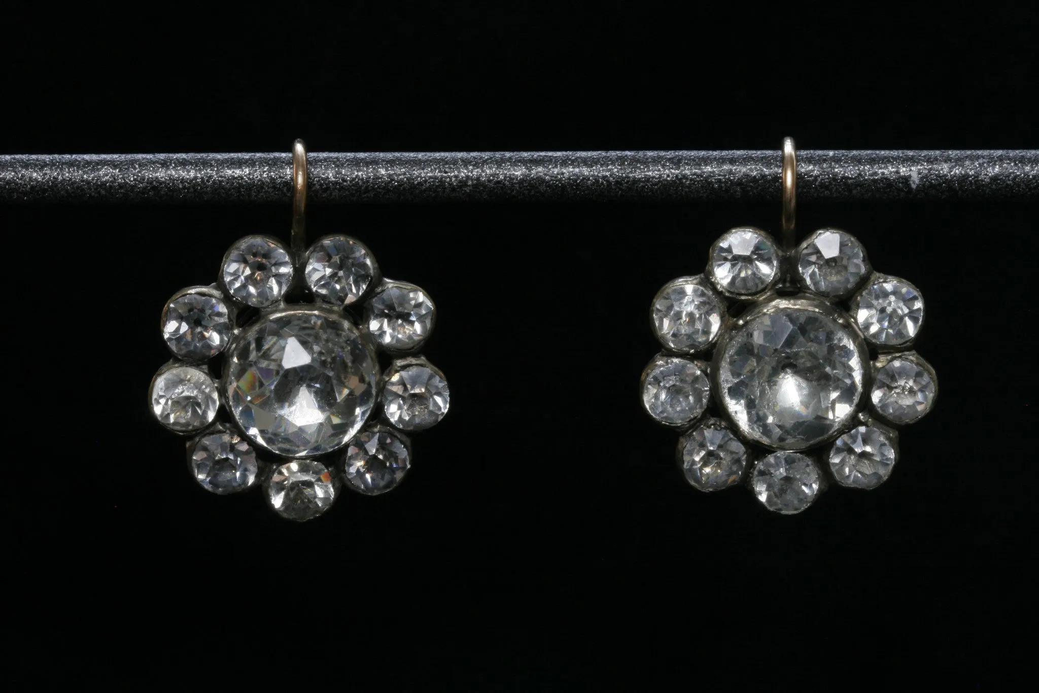 Georgian Paste Flower Earrings