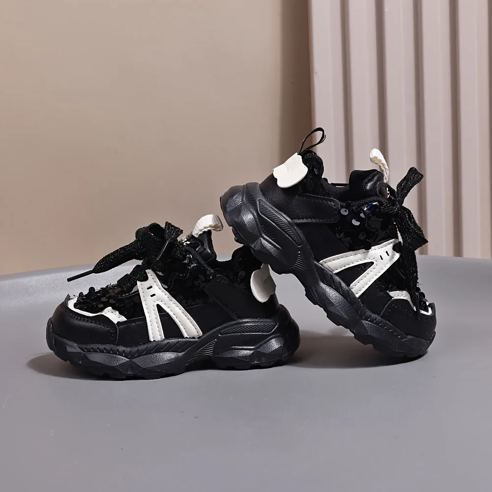 Girls' Sparkling Sports Sneakers for Fitness & Cross-Training, FS