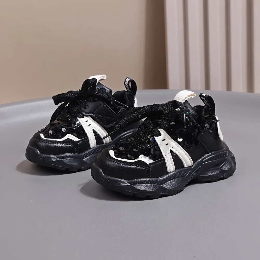 Girls' Sparkling Sports Sneakers for Fitness & Cross-Training, FS