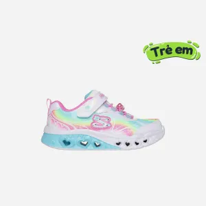 Giày Sneaker Bé Gái Skechers Flutter Heart Lights - Trắng