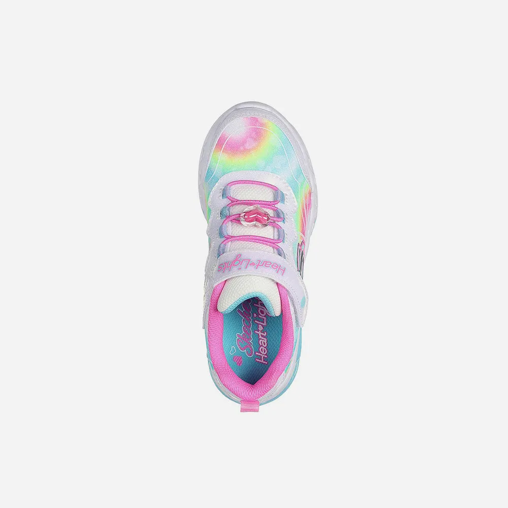Giày Sneaker Bé Gái Skechers Flutter Heart Lights - Trắng