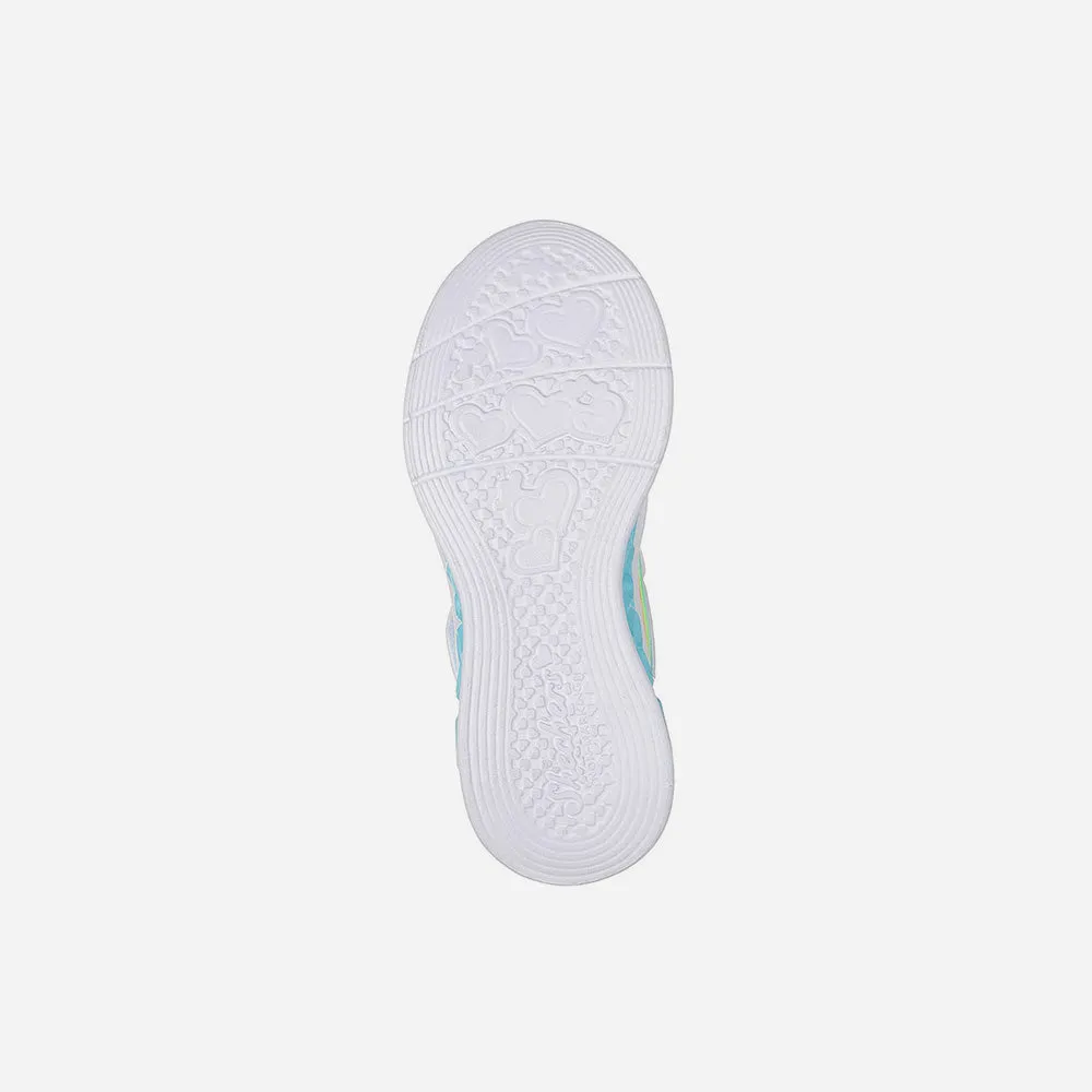 Giày Sneaker Bé Gái Skechers Flutter Heart Lights - Trắng
