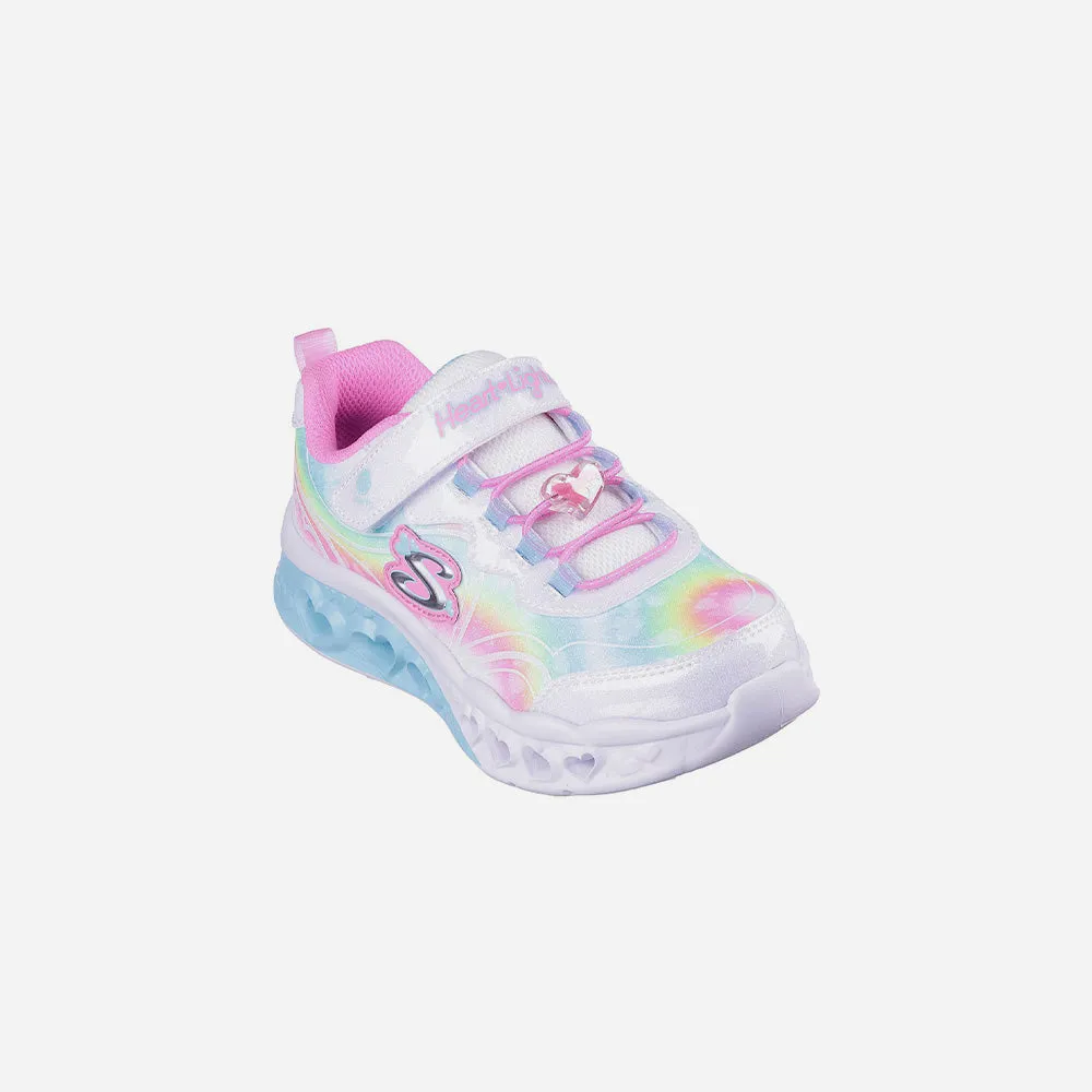 Giày Sneaker Bé Gái Skechers Flutter Heart Lights - Trắng