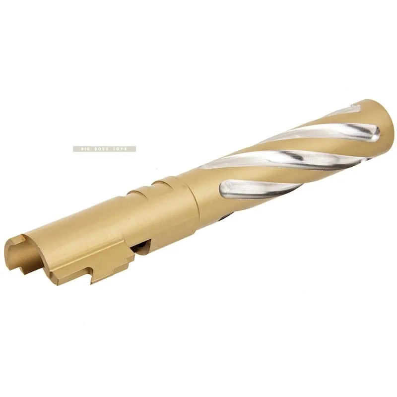 GK Tactical Stainless Steel Tornado Outer Barrel for Tokyo Marui Hi-Capa 5.1 GBB - Gold
