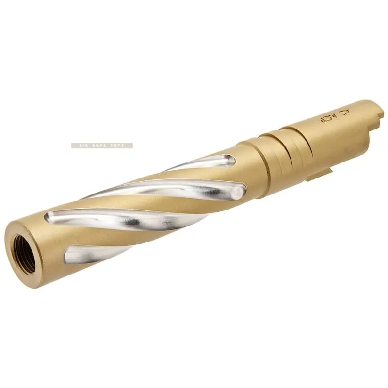 GK Tactical Stainless Steel Tornado Outer Barrel for Tokyo Marui Hi-Capa 5.1 GBB - Gold