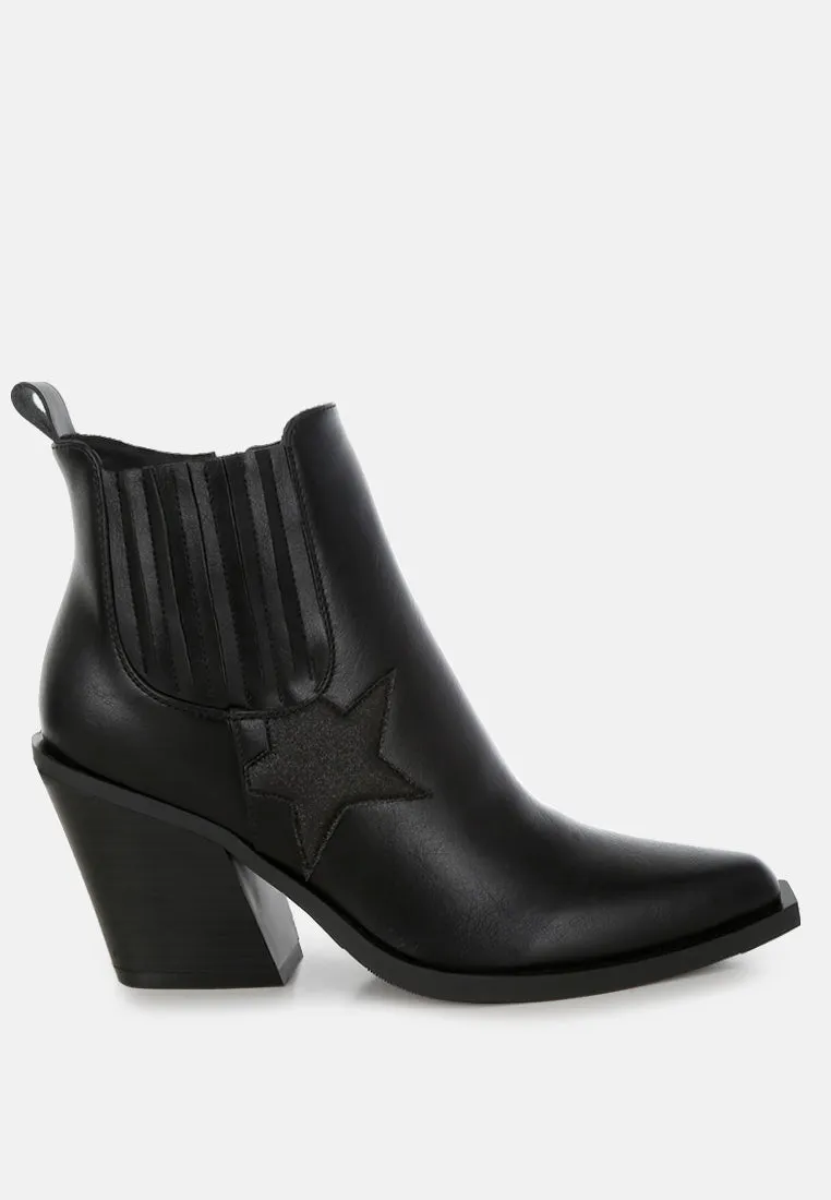 Glitter Star Detail Chelsea Boots By RUW