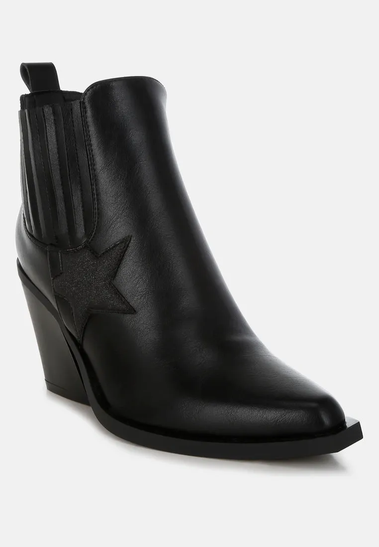 Glitter Star Detail Chelsea Boots By RUW