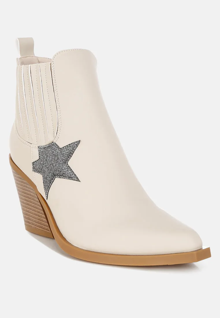 Glitter Star Detail Chelsea Boots By RUW