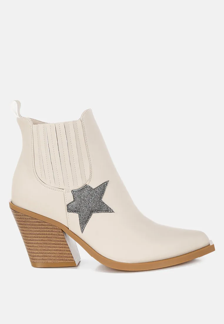 Glitter Star Detail Chelsea Boots By RUW