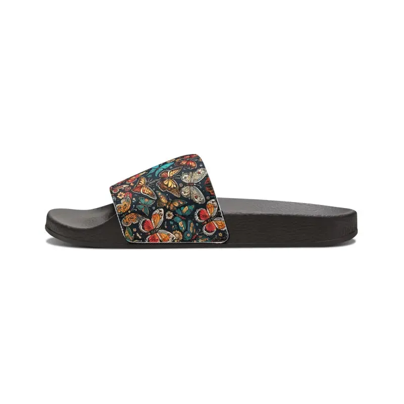 Graphic Butterflies Slide Sandals for Summer Vibe