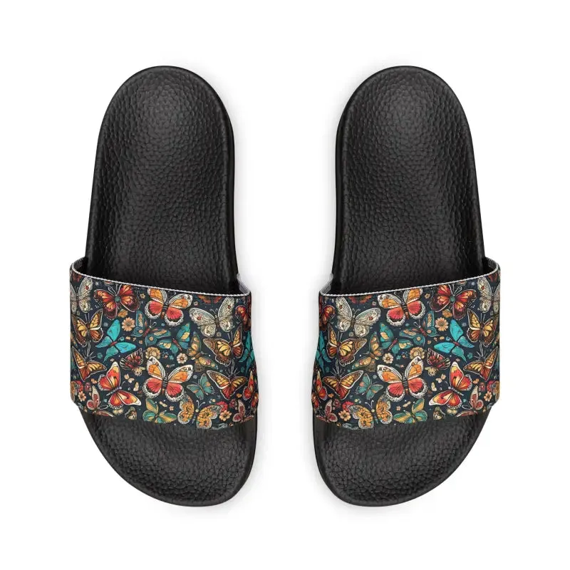 Graphic Butterflies Slide Sandals for Summer Vibe