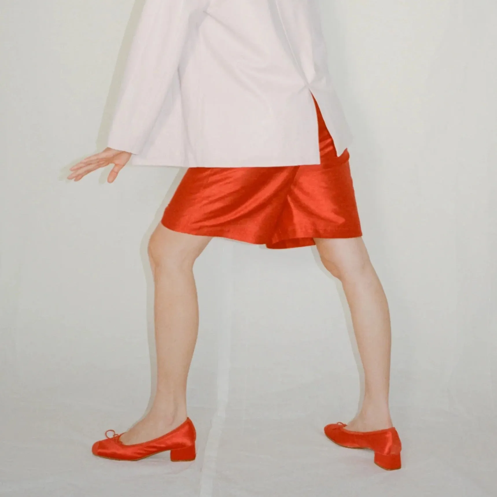 HAI x REQINS KYRIEL BALLET PUMPS | RED SATIN