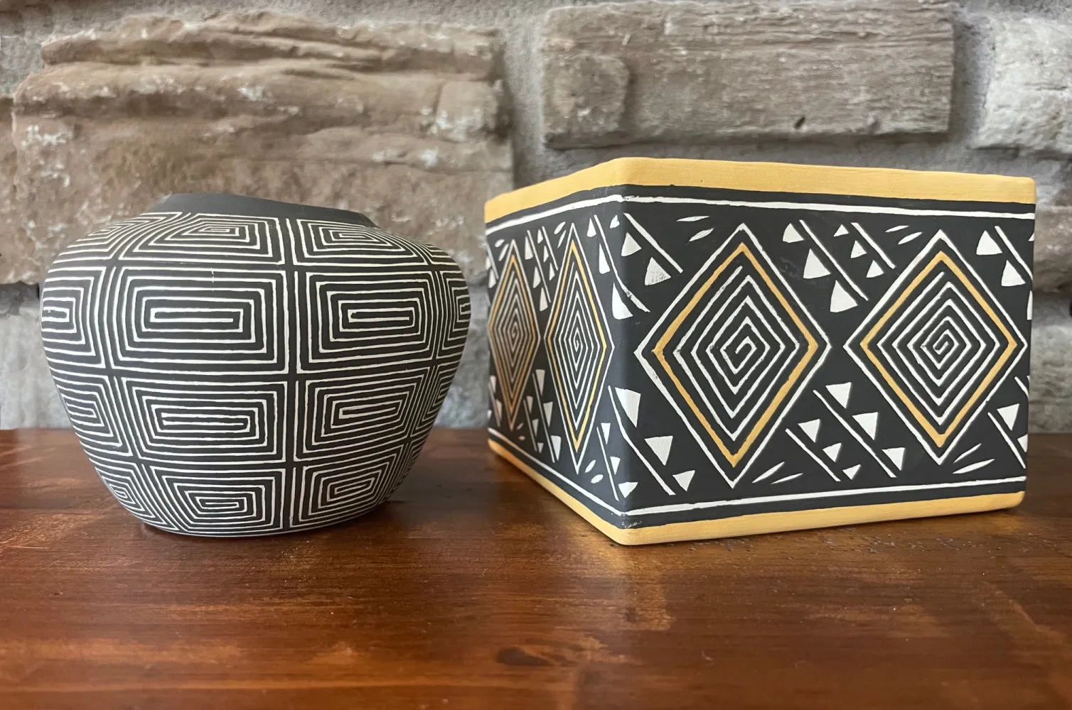 Hand Painted Ceramic Vessel