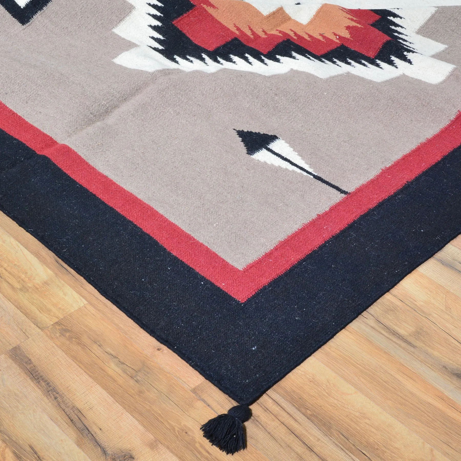 Hand-Woven Navajo Design Southwestern Style Rug (Size 9.11 X 13.7) Cwral-7626