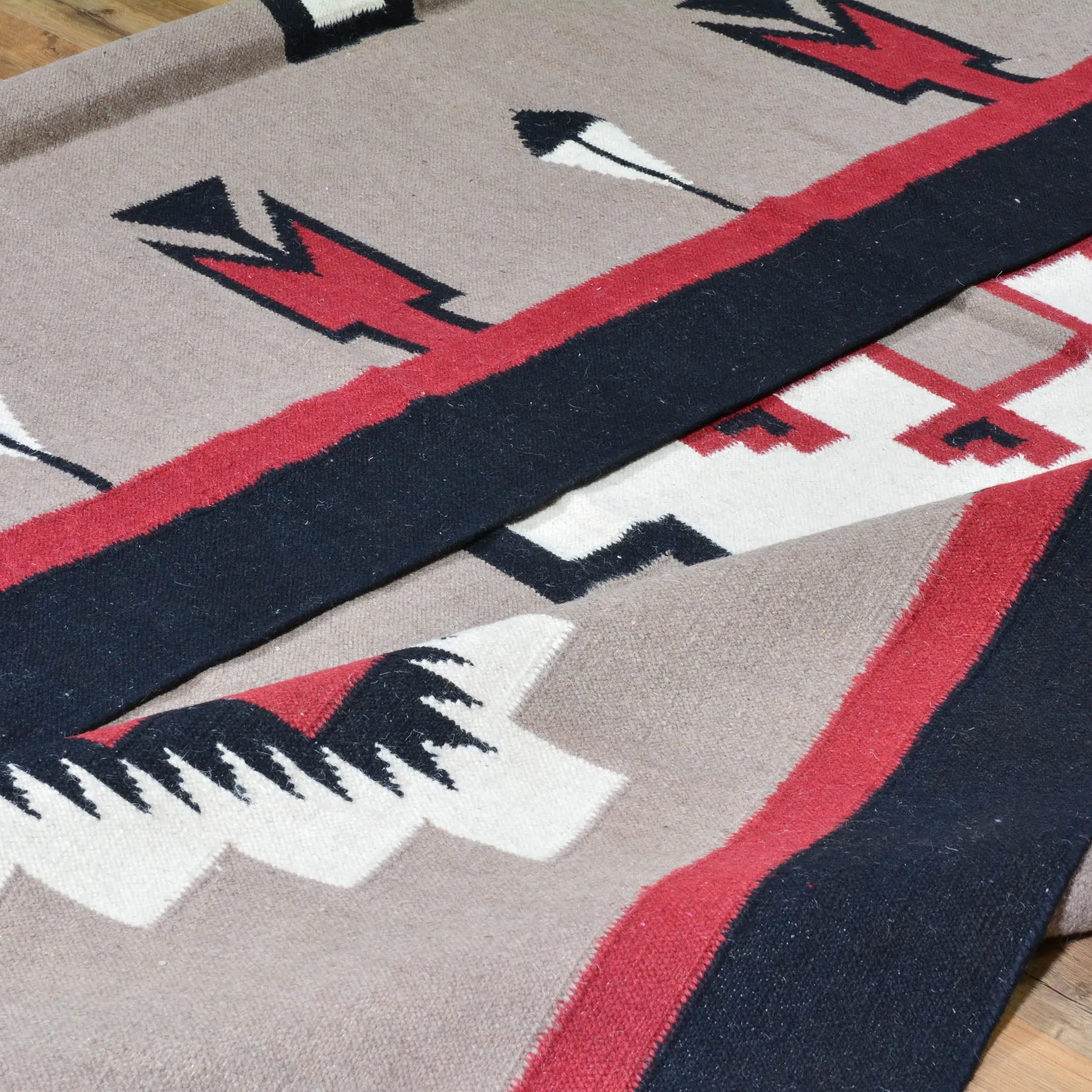 Hand-Woven Navajo Design Southwestern Style Rug (Size 9.11 X 13.7) Cwral-7626