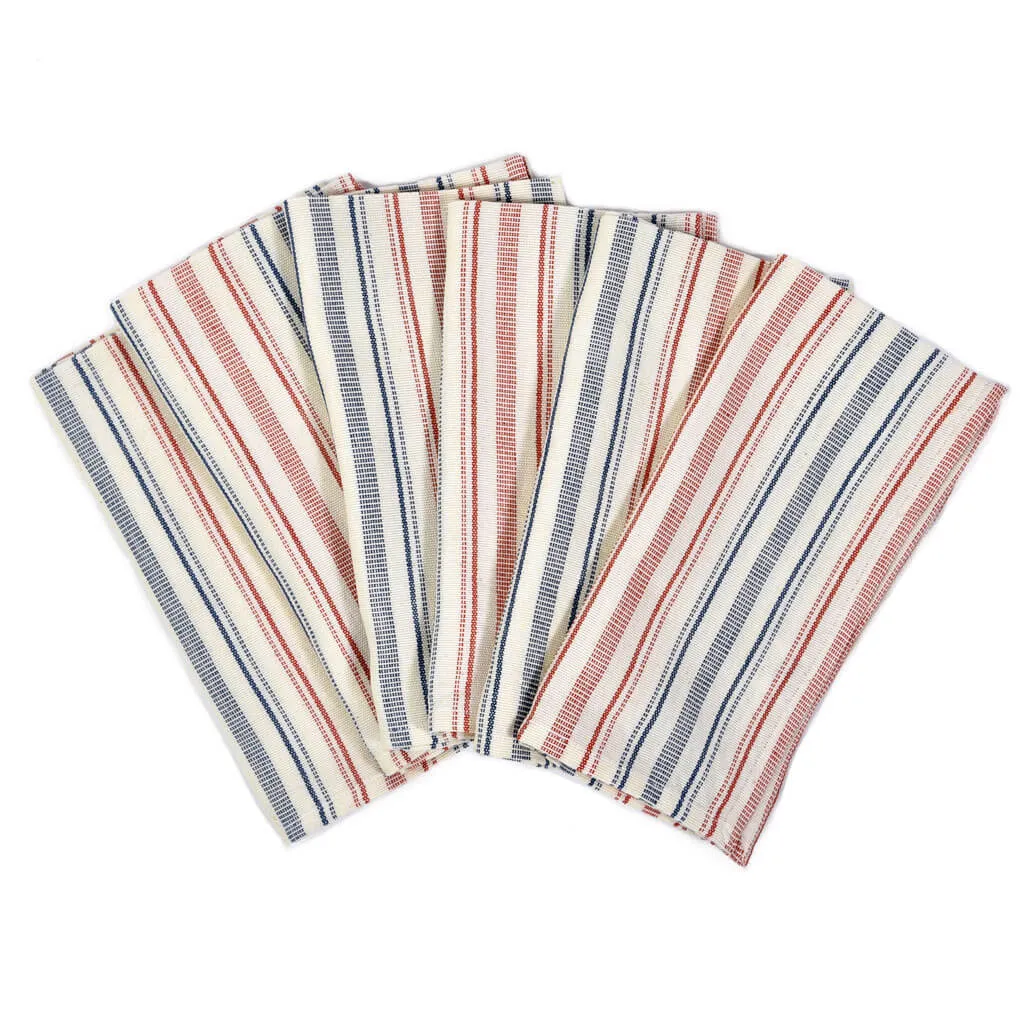 Hand Woven Table Napkins | Ticking Stripe