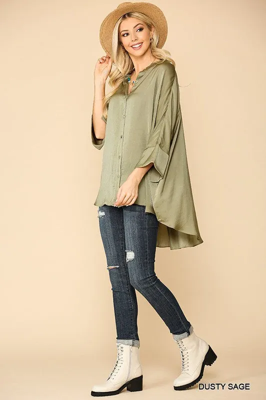 Here to Stay Tunic: Dusty Sage