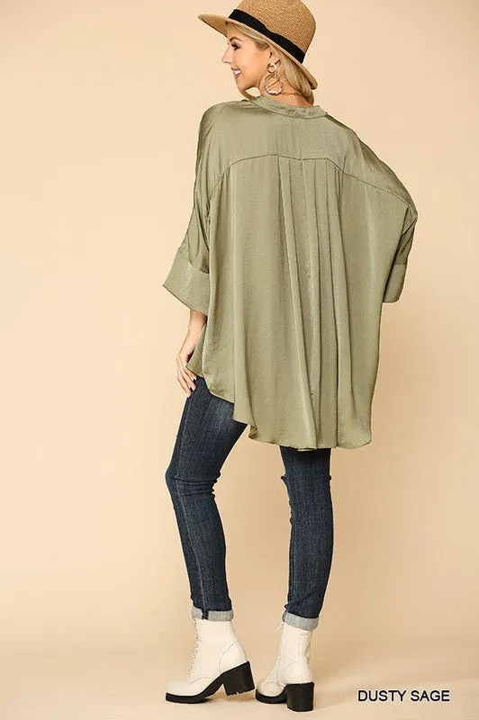 Here to Stay Tunic: Dusty Sage