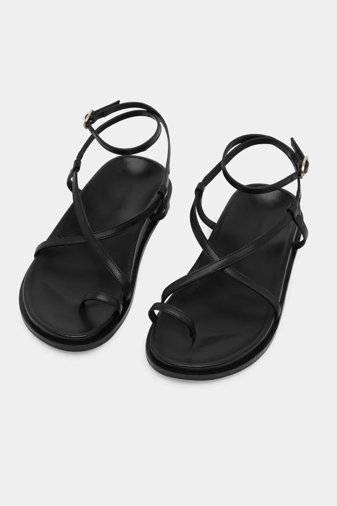 Hilary Leather Sandal - Black