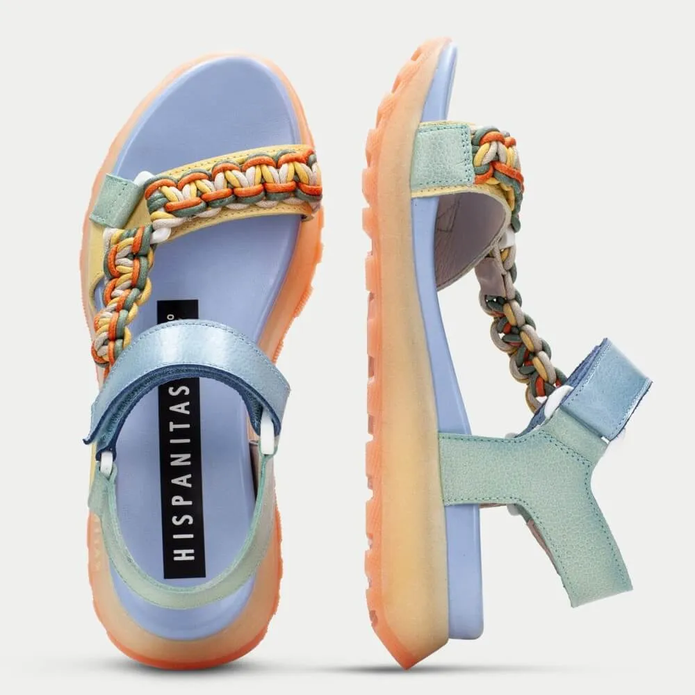 Hispanitas Sport Sandals Maui eucalyptus-banana-sky HV253898-BLUE