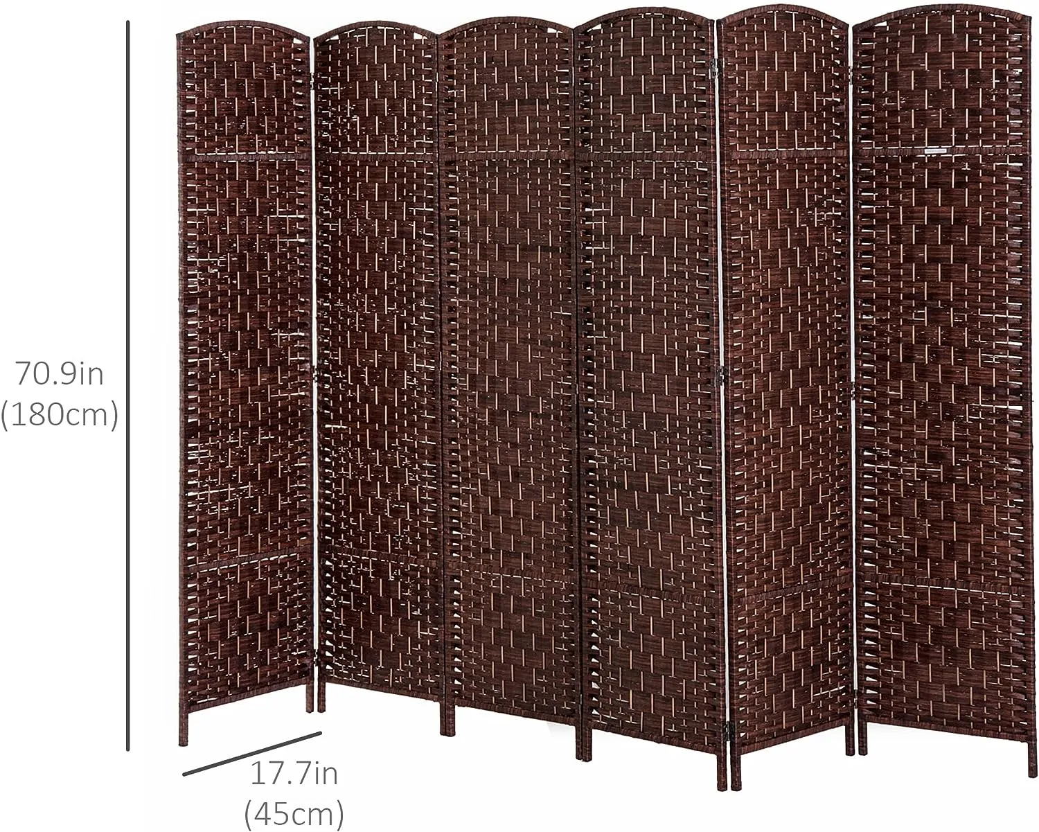 HOMCOM 6 Panel Woven Wicker Room Divider Privacy Screen, product was used to stage homes, great condition! Retails $150 