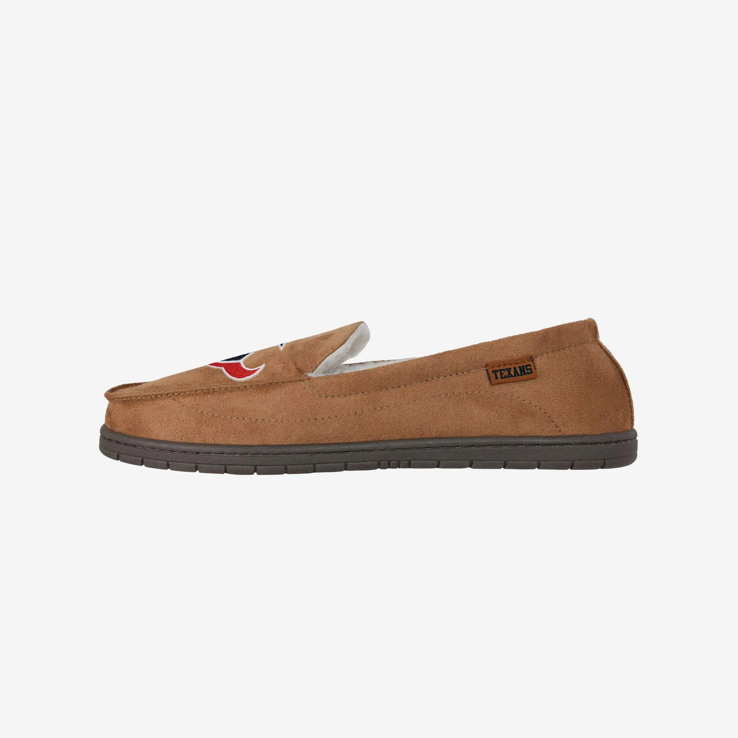 Houston Texans Beige Moccasin Slipper