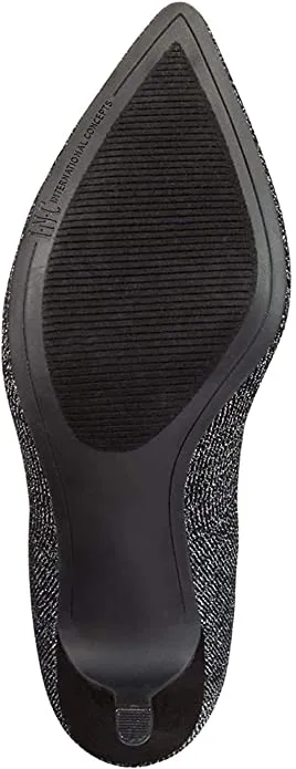 INC International Concepts Womens Briella Fabric Pointed, Black Knit, Size 5.5