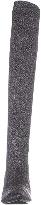INC International Concepts Womens Briella Fabric Pointed, Black Knit, Size 5.5