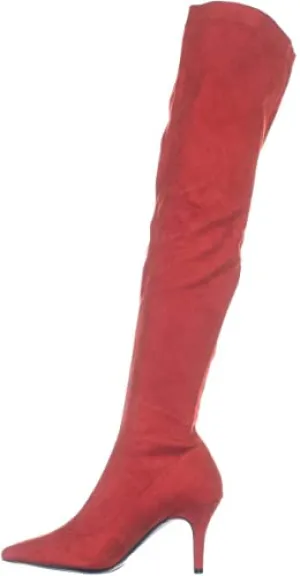INC International Concepts Womens BRIELLAF Fabric Pointed, Red Lava, Size 6.5