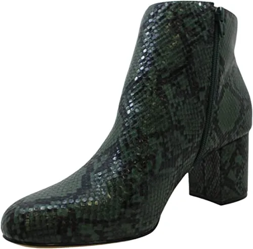 INC International Concepts Womens Floriann Leather Almond, Green Snake, Size 7.0