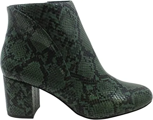 INC International Concepts Womens Floriann Leather Almond, Green Snake, Size 7.0