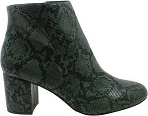 INC International Concepts Womens Floriann Leather Almond, Green Snake, Size 7.0