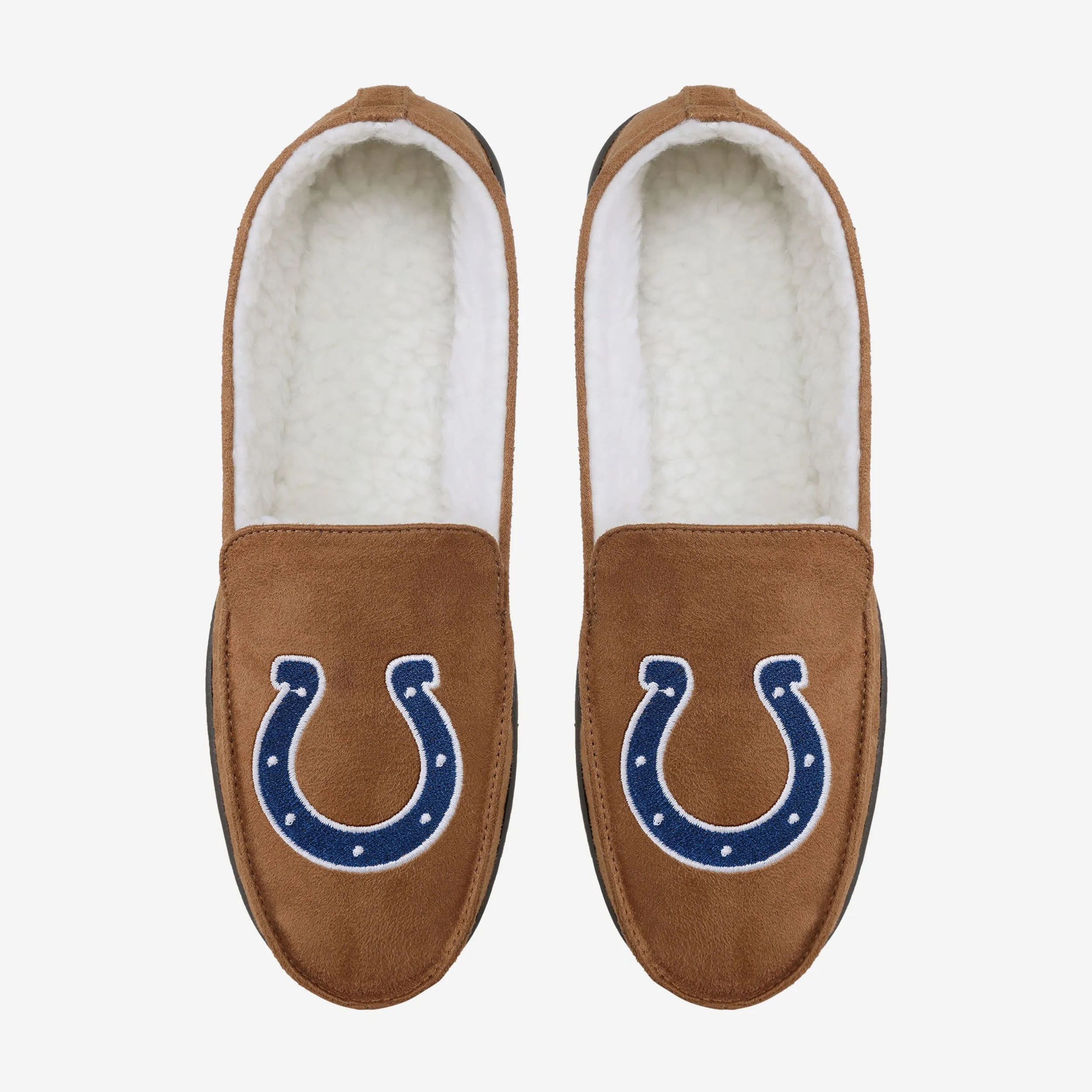 Indianapolis Colts Beige Moccasin Slipper