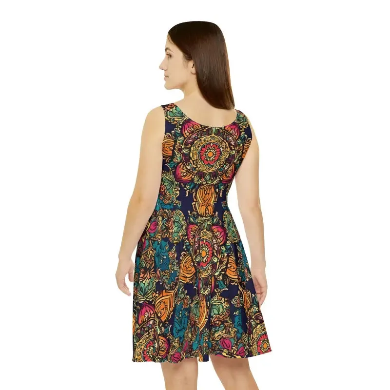 Intricately Designed Indian Skater Dress for Bold Style