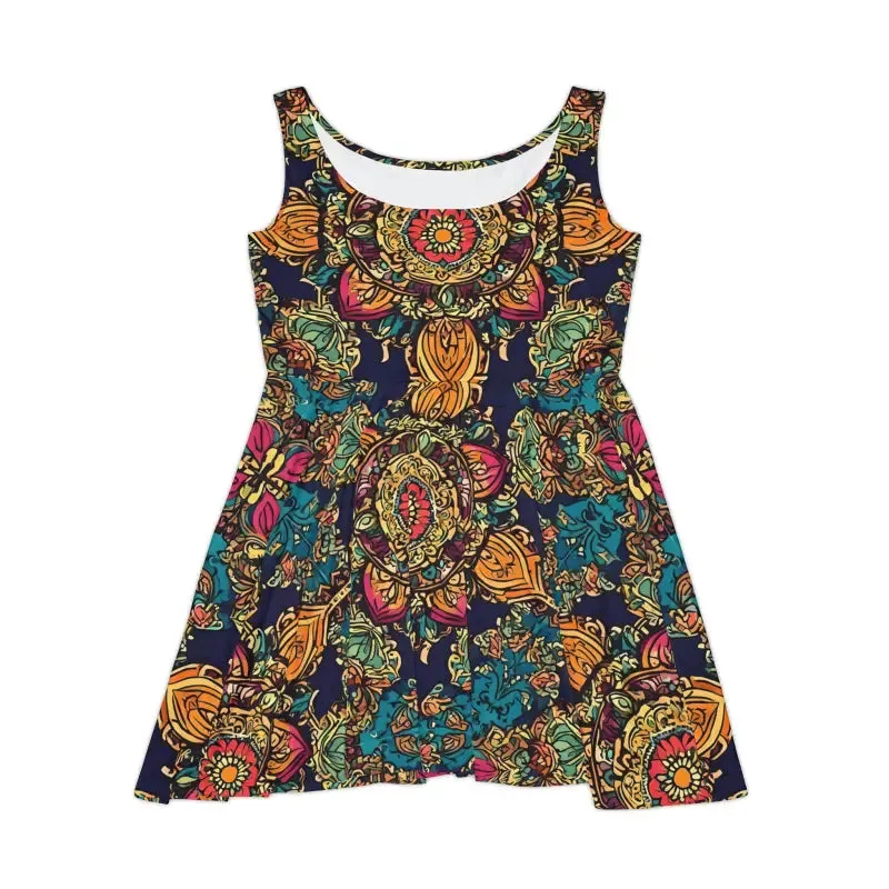 Intricately Designed Indian Skater Dress for Bold Style