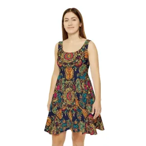 Intricately Designed Indian Skater Dress for Bold Style