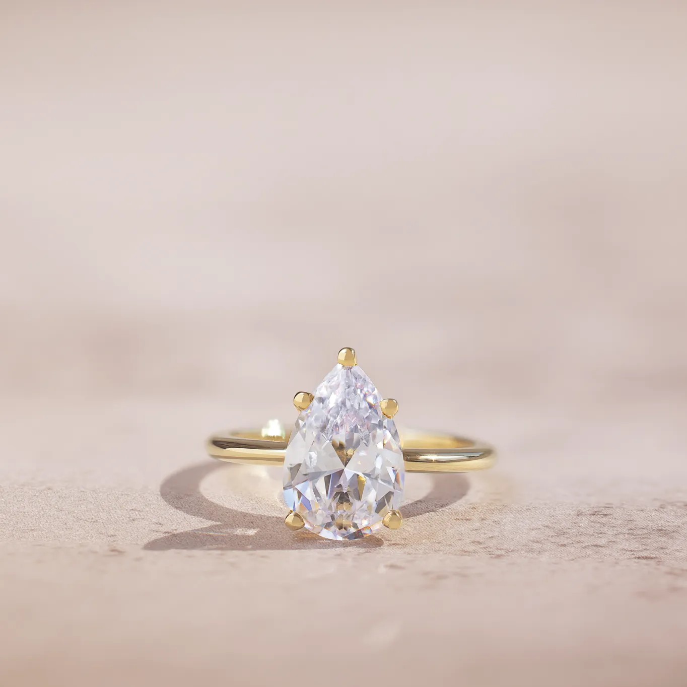Jenny Pear Cut Moissanite Engagement Ring (5 prongs)