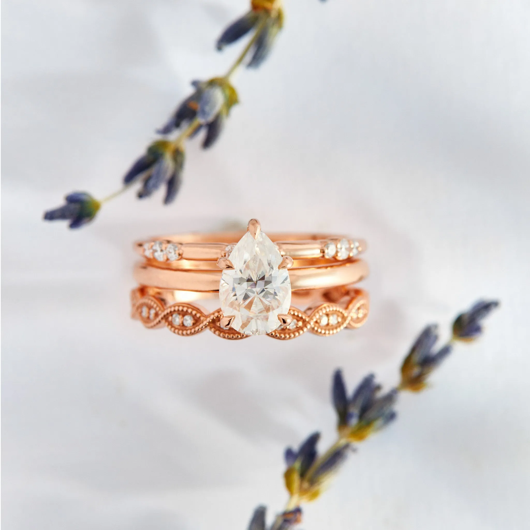 Jenny Pear Cut Moissanite Engagement Ring (5 prongs)