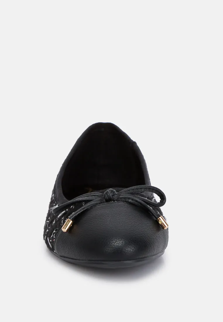 Junpey Plaid Tweed Ballet Flats By RAG