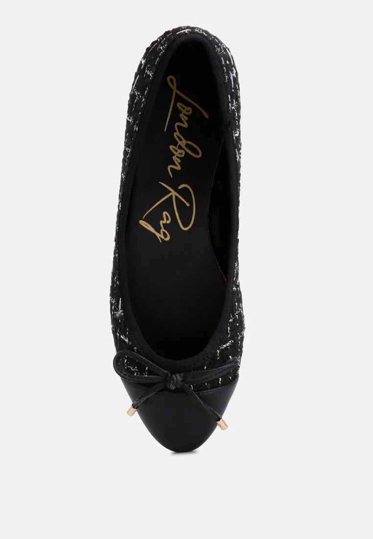 Junpey Plaid Tweed Ballet Flats By RAG