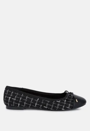 Junpey Plaid Tweed Ballet Flats By RAG