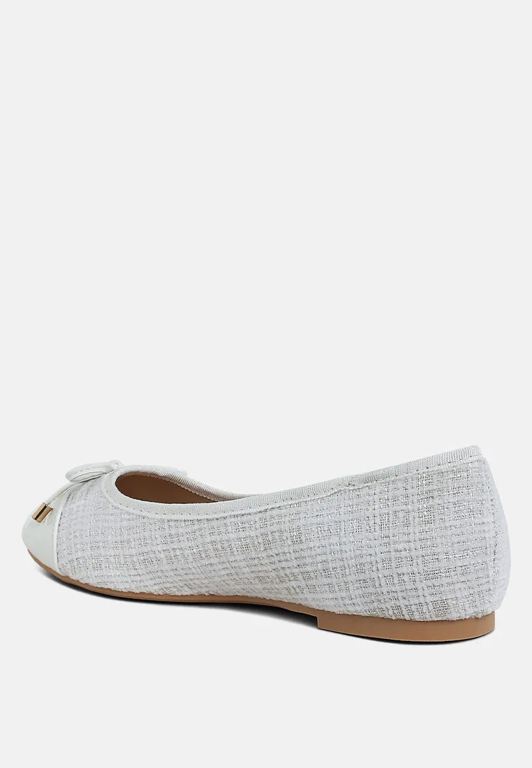 Junpey Plaid Tweed Ballet Flats By RAG