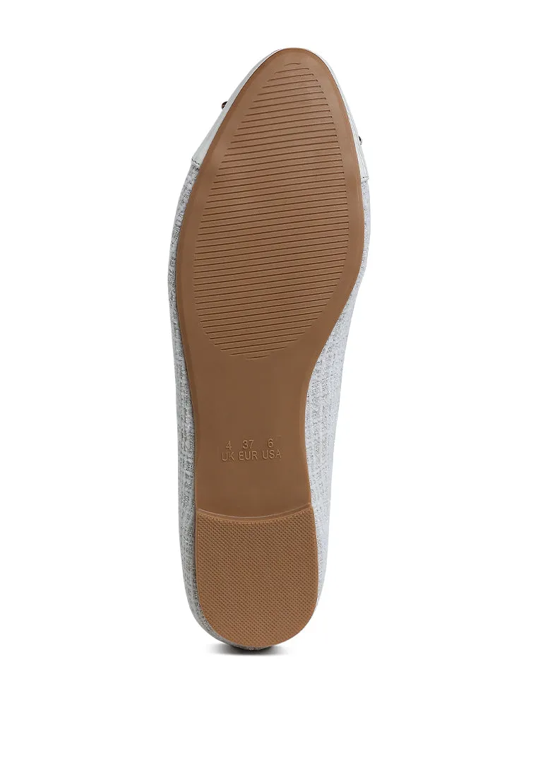 Junpey Plaid Tweed Ballet Flats By RAG